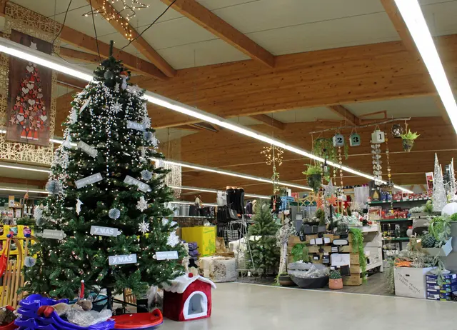 Gleich neben der großen Tanne im Eingangsbereich befindet sich die Adventsausstellung von Landfuxx Weilerbach, Die Kindereisenbahn wird ab dem ersten Advent aufgebaut | Foto: Monika Klein