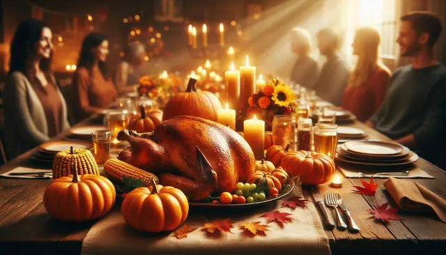 der Truthahn darf in den USA zu Thanksgiving nicht fehlen | Foto: Heike Schwitalla - erstellt mit KI