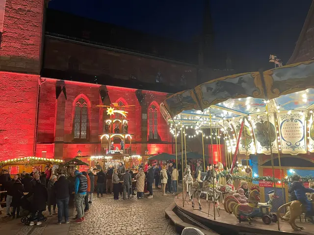 Historisches Pferdekarussell in weihnachtlicher Atmosphäre | Foto: Annika Babinsky