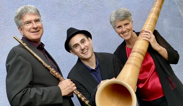 Trio Aperto: Johannes Hustedt (Flöte), Chai Min Werner (Alphorn), Markus Herzer (Klavier/Gitarre) | Foto: Jakob Idel