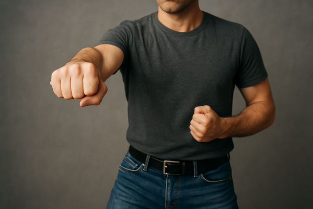 Karatestellung | Foto: Heike Schwitalla - erstellt mit KI