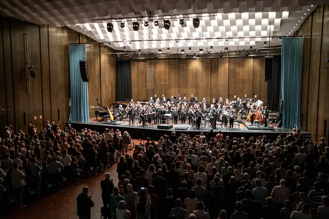 Die Konzerte des Sinfonischen Blasorchesters sind oft ausverkauft bis auf die letzten Reihen | Foto: Sinfonisches Blastorchester Ludwigshafen