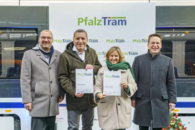 Mit dem Letter of Intent startet die konkrete Planung für die Pfalztram – ein Stadtbahnprojekt zur besseren Erschließung der Vorderpfalz. | Foto: RNV/Haubner