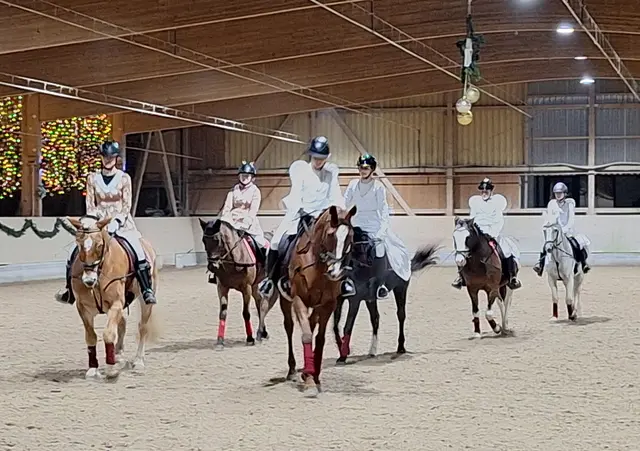 Reitende Rentiere und Engel: die Pony-Quadrille | Foto: Carolin Gross