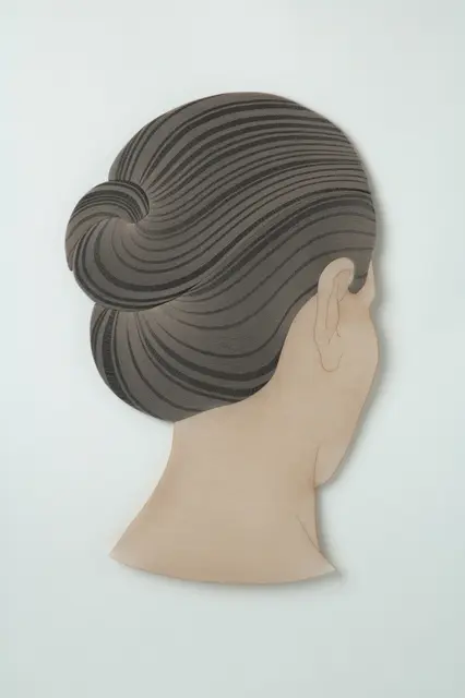 Cora Volz: Haarknotenrelief aus Strumpfhosen | Foto: Renate Hubbe