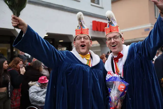 Mit Freude unterwegs in Sachen Fastnacht in Durlach: OKDF-Präsident Torsten Holzwarth und OKDF-Vizepräsident: Dominik Pirogow | Foto: Archiv Gustai/Pixelgrün