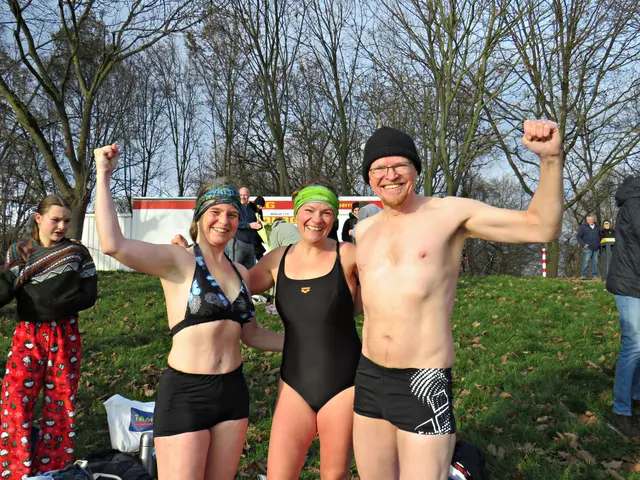 Kälteerprobte Susanne Pister mit Freunden | Foto: Brigitte Melder