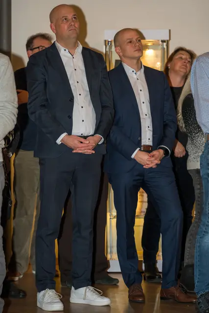 Was mag das Jahr wohl bringen, Landrat Martin Brandl und Mdl Florian Bellaire (1. Reihe von links) | Foto: Wilfried Glauber, Fotozirkel Leimersheim