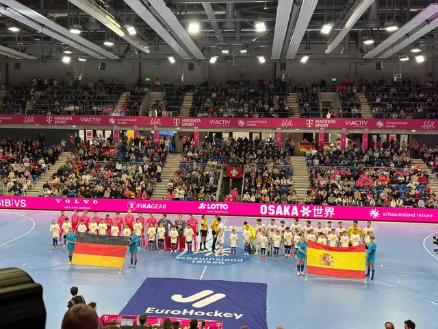 Auftakt zum letzten Vorrundenspiel der Deutschen gegen Spanien. | Foto: BAS