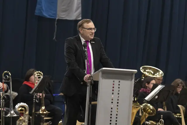 Bürgermeister Michael Cullmann bei seiner Neujahrsansprache | Foto: Hoffmann/gratis