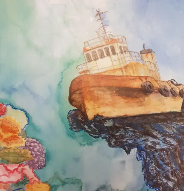 Schülerinnen und Schüler dreier Kaiserslauterer Gymnasien präsentieren im Kabinett K2 ihre Ausstellung „Freie Gedanken“. Das Foto zeigt eines der Werke | Foto: Klaus Hartmann/gratis