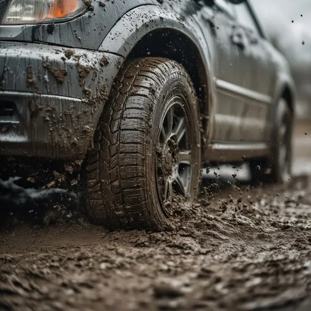 Auto in Matsch | Foto: Heike Schwitalla - erstellt mit KI