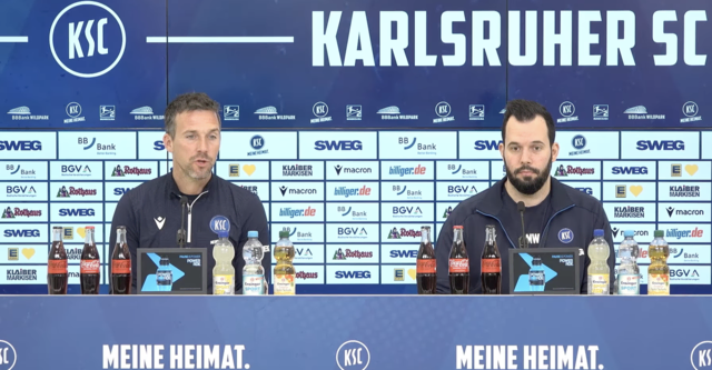Pressekonferenz | Foto: KSC Screenshot