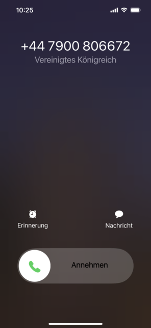 So oder ähnlich sehen Betrugsanrufe aus Großbritannien aus. Vorgestellt ist die Ländervorwahl +44, bzw. 0044 | Foto: Screenshot Laura Braunbach