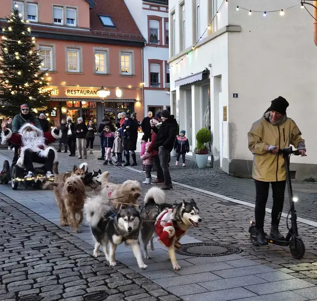 Dreimal fuhr der Weihnachtsmann mit seinem Gespann auf den Römerplatz ein und verzauberte Kinder wie Erwachsene | Foto: Meike Walter/gratis