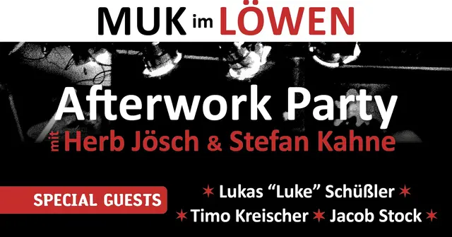 MUK Afterworkparty im Löwen mit Lukas "Luke" Schüßler, Timo Kreischer, Jacob Stock sowie Stefan Kahne und Herb Jösch - MUK Weisenheim am Sand e.V. | Foto: MUK Weisenheim am Sand e.V.