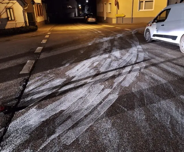 Großflächige Straßenverunreinigung: Spezialfirma stundenlang im Einsatz | Foto: Stadt Neustadt