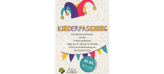 Einladung Kinderfasching | Foto: TV Kleinniedesheim (2026)