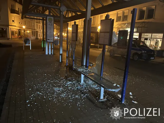 Der bislang unbekannte Täter warf einen Pflasterstein gegen die Scheibe, die daraufhin vollständig zu Bruch ging | Foto: Polizeipräsidium Westpfalz