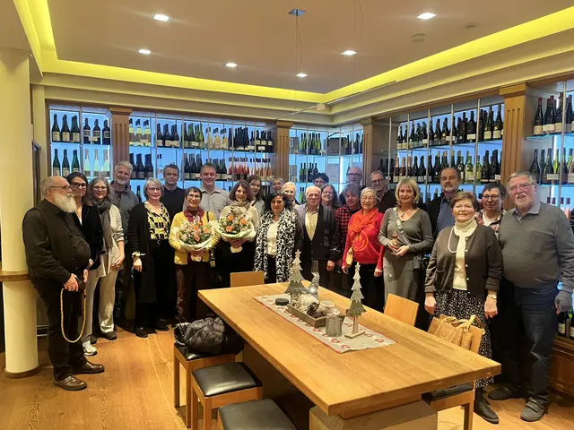 Ehrenamtliche aus Tourismus, Kultur und Naturpflege beim Dankesempfang der Ortsgemeinde Maikammer. | Foto: Touristinformation Maikammer