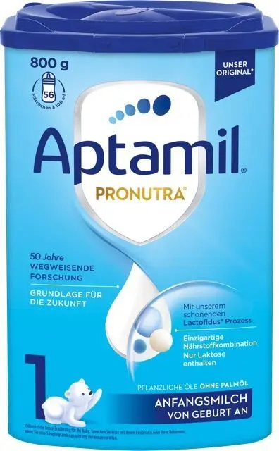 Lebensmittelrückruf: Die Danone Deutschland GmbH ruft verschiedene Aptamil-Produkte auch aus dem rheinland-pfälzischen Handel | Foto: Danone Deutschland GmbH