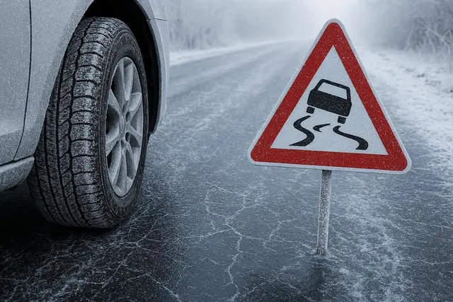 Glatteis - Symbolbild | Foto: Fotomonatge erstellt mit KI (Heike Schwitalla)