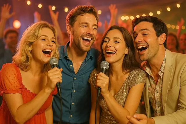 gemeinsam Schlager singen bringt Spaß | Foto: Heike Schwitalla - KI