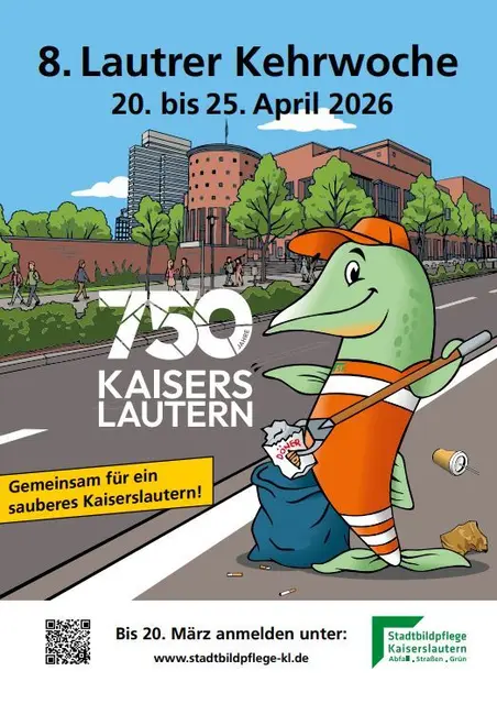 Unter dem Motto "Gemeinsam für ein sauberes Kaiserslautern" ruft die Stadtbildpflege wieder zur Lautrer Kehrwoche auf | Foto: Stadtbildpflege KL/gratis