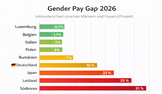 so groß sind die Unterschiede - auch 2026 - wenn es um Gleichberechtigung geht | Foto: Grafik: Heike Schwitalla