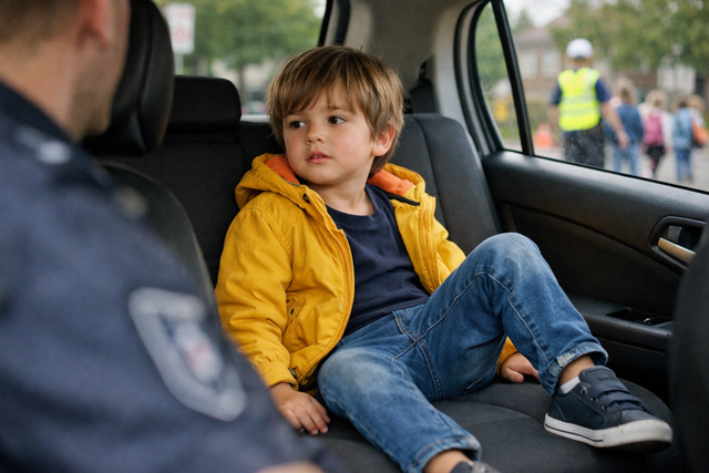 Symbolfoto - Kind nicht angeschnallt | Foto: erstellt mit KI