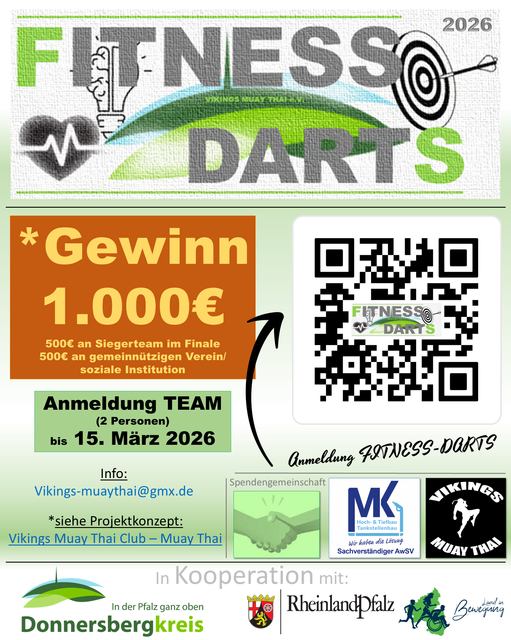 Projektflyer FITNESS-DARTS | Foto: VIKINGS MUAY THAI e.V.