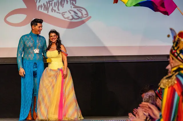 das auf Lebenszeit gewählte Prinzenpaar der Regenbogensitzung Sabine Klotz und Panajotis „Joti“ Neuert | Foto: Wolfgang Neuberth