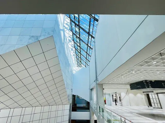 Aktueller Baufortschritt bei der Modernisierung der Stadthalle im Januar 2026 | Foto: Stadt Karlsruhe, Amt für Hochbau und Gebäudewirtschaft