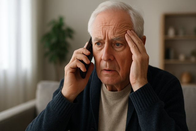 Betrüger am Telefon | Foto: Heike Schwitalla - KI