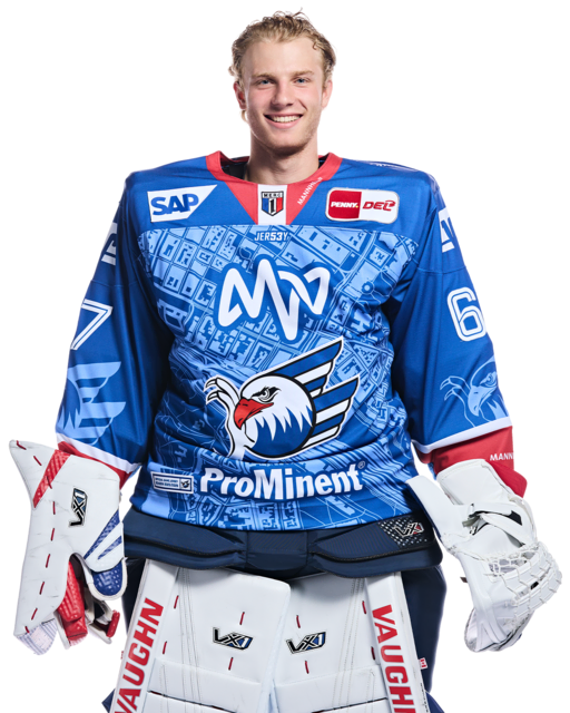 Leon Willerscheid mit der Spielernummer 67 | Foto: Adler Mannheim