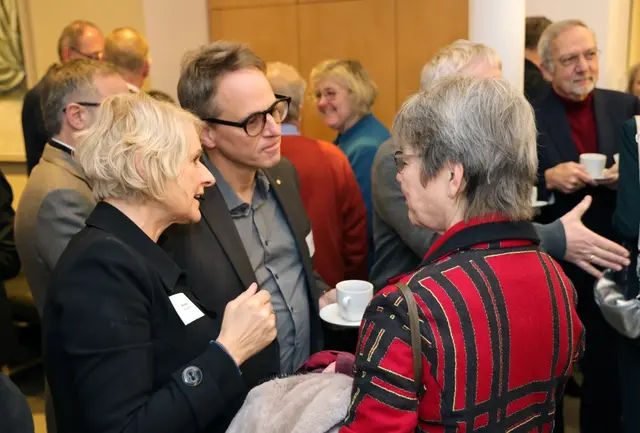 Elke Sieber und Andreas Ruf (beide swsp transform) im Gespräch - Netzwerke und Austausch sind seit 10 Jahren Teil des Breakfastalks. | Foto: Foto: JoDo (Jörg Donecker)