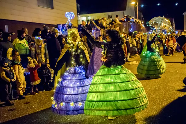 Wenn Merzalben leuchtet: Mit fantasievollen Lichtkostümen und tausenden Besuchern wurde der Nachtumzug erneut zum Publikumsmagneten. | Foto: Florian Schwarz