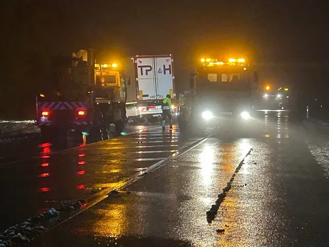 Verunfallter Sattelschlepper sorgte für Sperrung  | Foto: Polizei