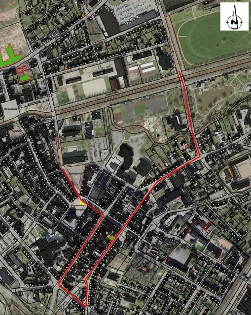 Der veröffentlichte Streckenplan zeigt den geplanten Routenverlauf des Fasenachtsumzug 2026 durch die Zweibrücker Innenstadt. Die rot markierte Strecke führt vom Startbereich an der Festhalle über zentrale Straßenzüge bis zur Auflösung am Schlossplatz. | Foto: Stadt Zweibrücken