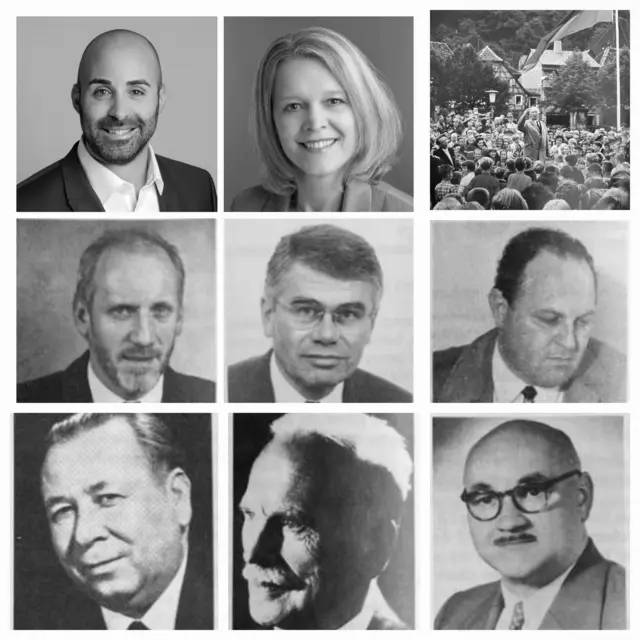 Die Vorsitzenden des CDU-Stadtverbandes von der Gründung (unten rechts) bis heute (oben links) | Foto: CDU-Stadtverband (bor.)