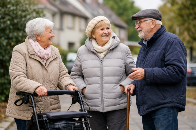 Senioren im Gespräch | Foto: Heike Schwitalla - erstellt mit KI