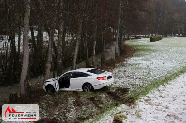 Schneeglatte Straße war die Ursache des Unfalls | Foto: Feuerwehr Altenglan