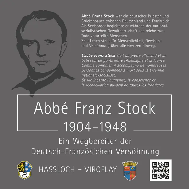 neu gestaltete Gedenktafel für Abbé Franz Stock, St. Galluskirche Haßloch. | Foto: Jürgen vogt