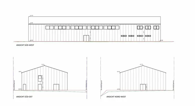Die Din-Maße der Einfeldhalle betragen 15 mal 27 Meter. Das bedeutet, die reine Sportfläche ist 405 Quadratmeter groß. Das Gesamtgebäude hat eine Gesamtlänge von 50 und eine Breite von 17 Metern.  | Foto: Erik Stegner