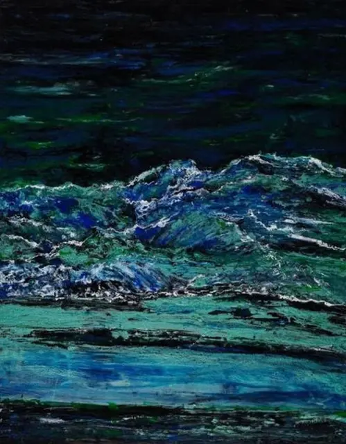 Verok Gnos, Fée Verte II, 2025, 90x70cm, Lackmalerei auf Alu-Dibond | Foto: Verok Gnos