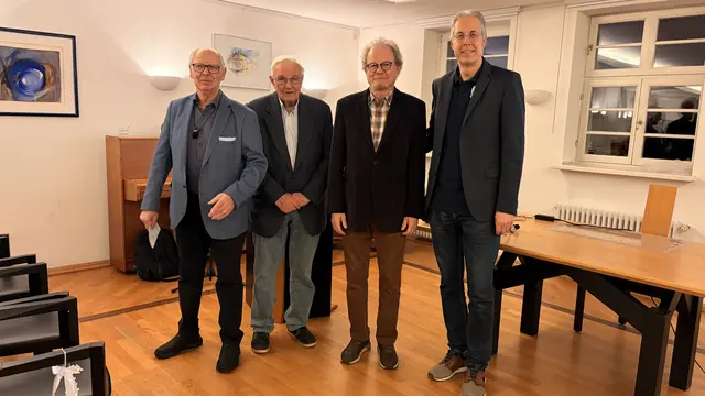 v.l.n.r. Volker Schläfer, Harry Ledig, Prof. Dr. Wilhelm Kreutz, Michael Ceranski | Foto: Michael Ceranski