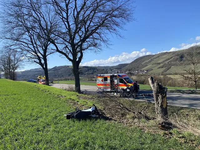 Der Motorradfahrer kam von der Fahrbahn ab und prallte gegen einen Baum | Foto: Polizeiinspektion Lauterecken