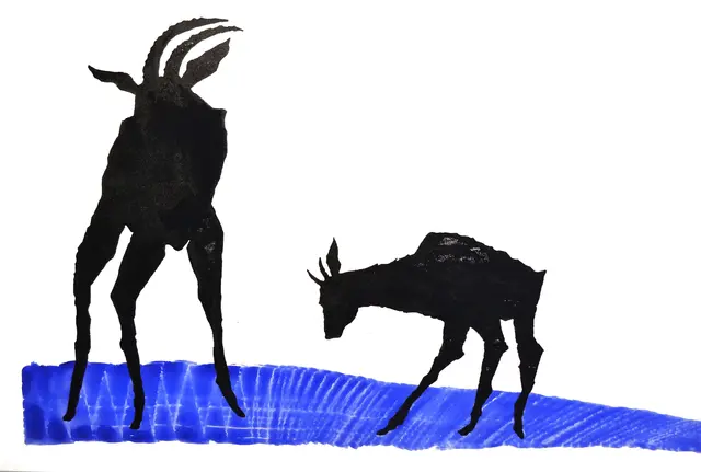 Eines der ausgestellten Werke des Künstlers Abi Shek | Foto: Frank Schäfer