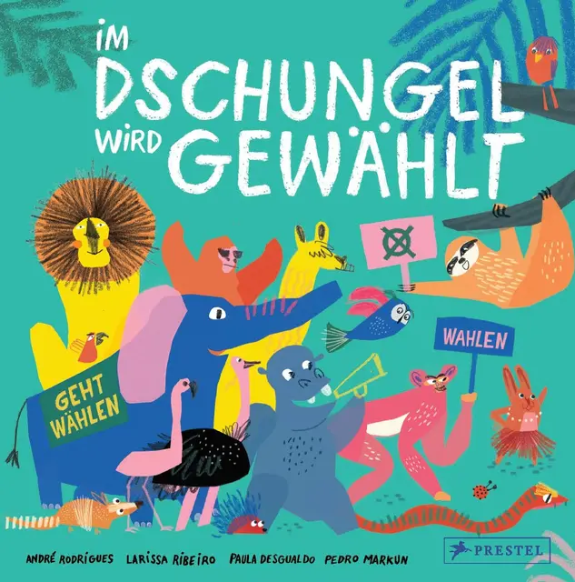 Das Bilderbuchkino „Im Dschungel wird gewählt“ vermittelt anschaulich, warum jede Stimme zählt | Foto: Prestel Verlag