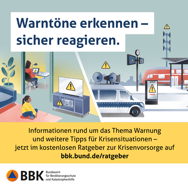 Warnsysteme im Blick: Sirenen, Lautsprecherdurchsagen und Warn-Apps informieren im Ernstfall über Gefahrenlagen. | Foto: BBK